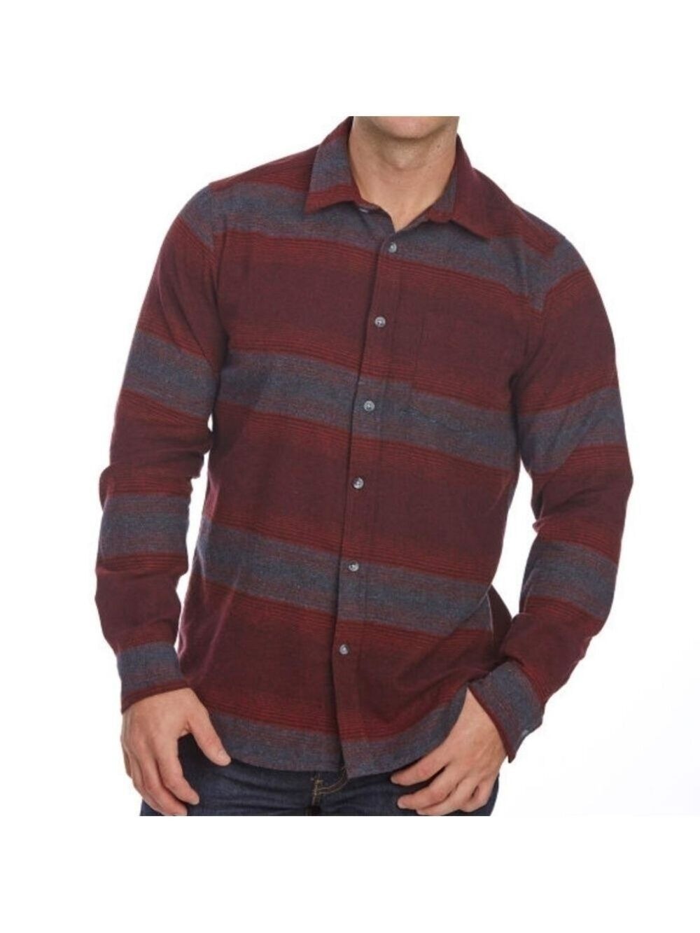 OCEAN CURRENT Guy's Lake Port Long Sleeve Flannel Shirt!